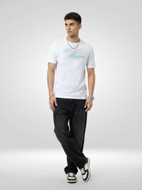 Men T-Shirt Graphic White Regular Fit