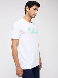 Men T-Shirt Graphic White Regular Fit