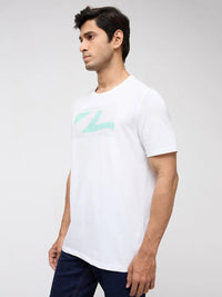 Men T-Shirt Graphic White Regular Fit