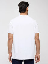Men T-Shirt Graphic White Regular Fit