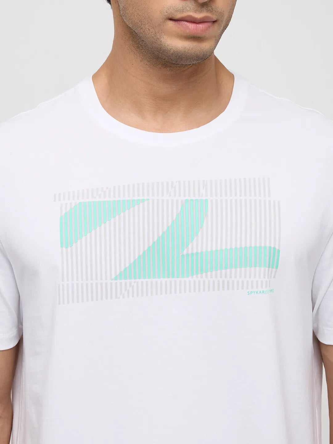 Men T-Shirt Graphic White Regular Fit
