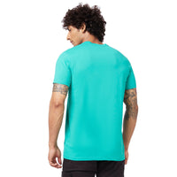 Men T-Shirt Solid Green Slim Fit