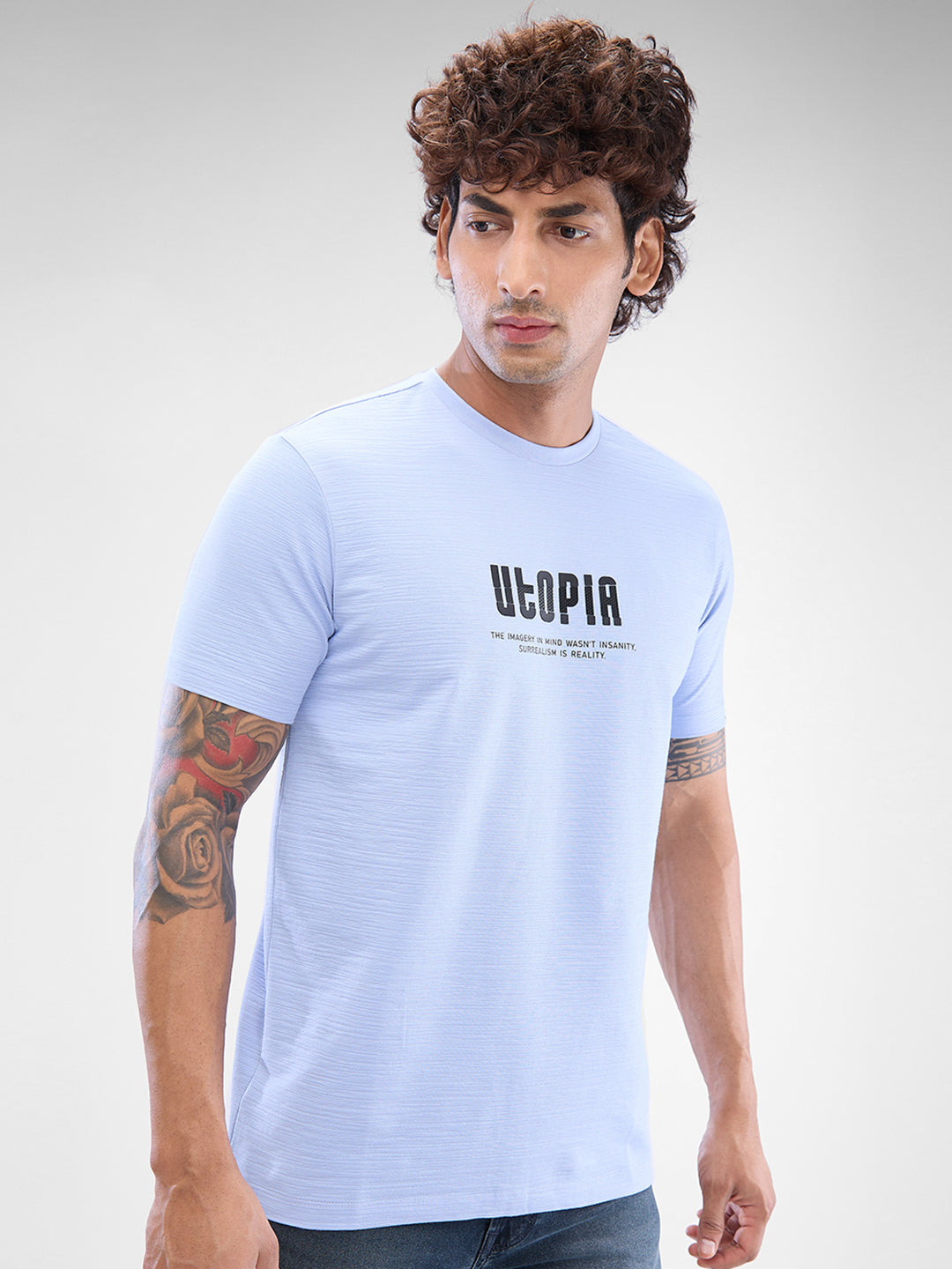 SPYKAR Men Typography Printed Slim Fit T-shirt