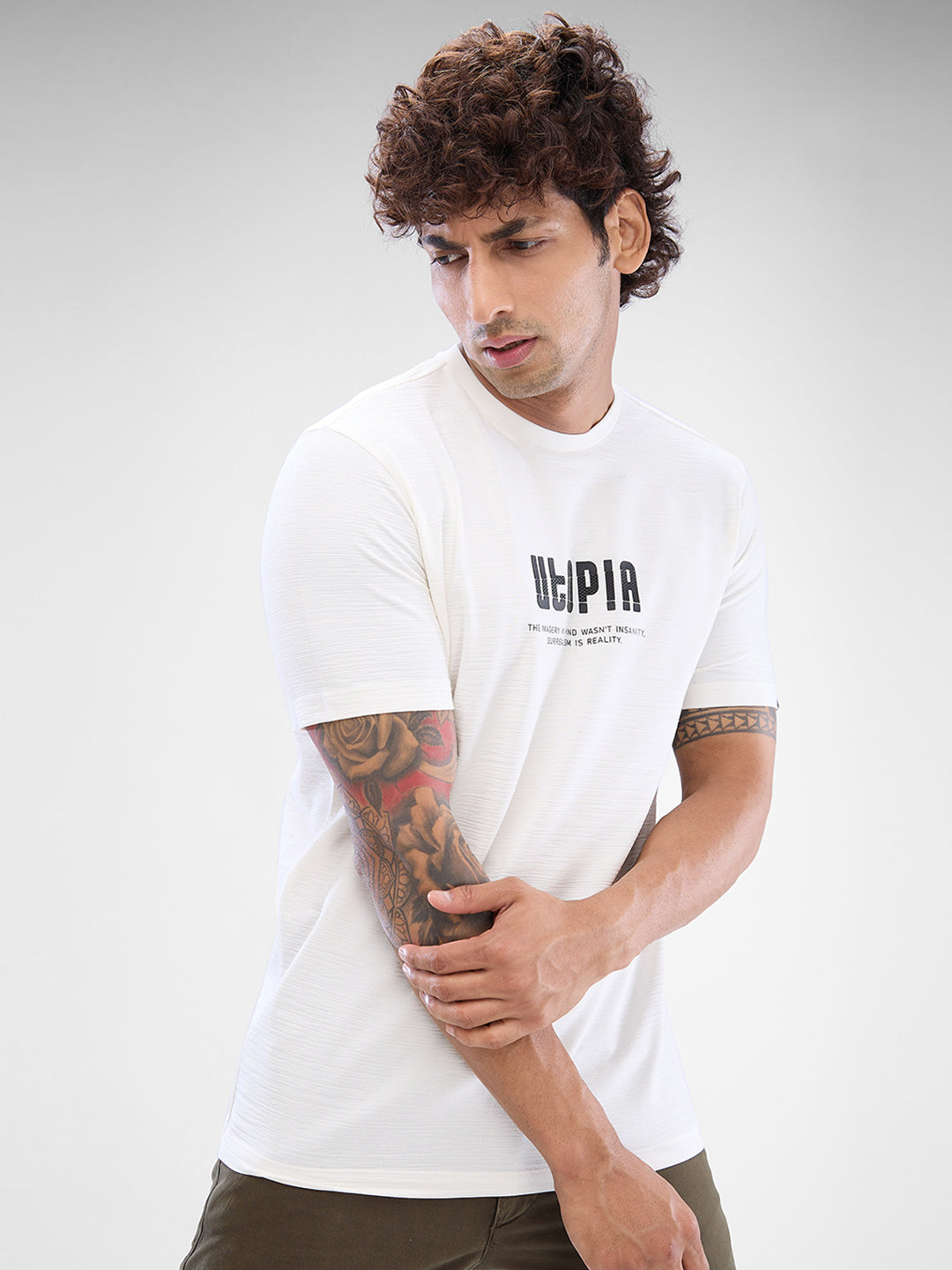 SPYKAR Men Typography Printed Slim Fit T-shirt