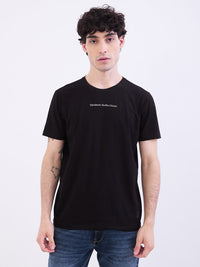 Men T-Shirt Black Slim Fit