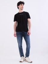 Men T-Shirt Black Slim Fit