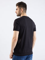Men T-Shirt Black Slim Fit