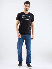 Men T-Shirt Black Slim Fit
