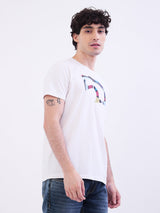 Men T-Shirt White Slim Fit