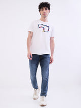 Men T-Shirt White Slim Fit