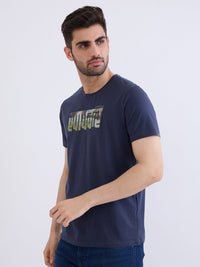Men T-Shirt Grey Slim Fit