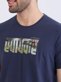 Men T-Shirt Grey Slim Fit