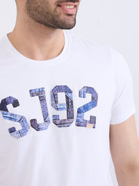 Men T-Shirt White Slim Fit