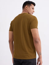 Men T-Shirt Green Slim Fit