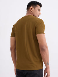 Men T-Shirt Green Slim Fit