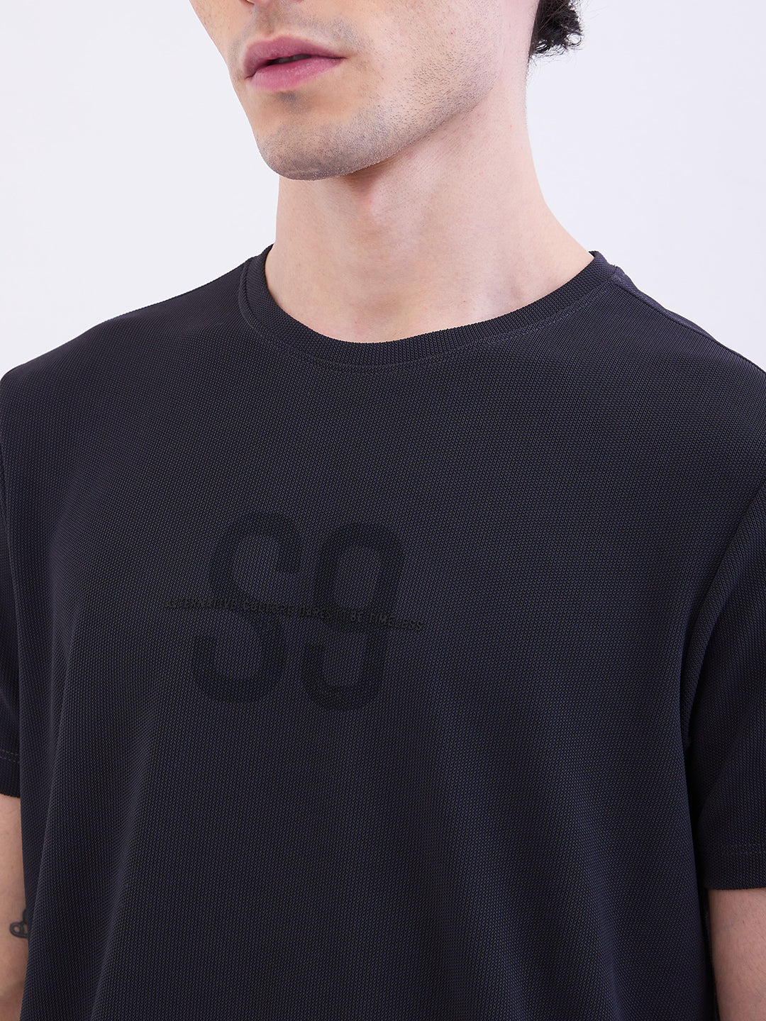 Men T-Shirt Blue Slim Fit