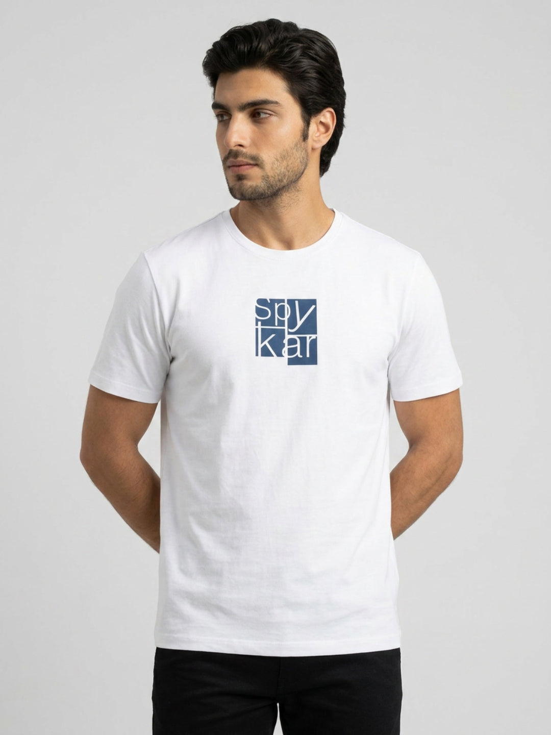 Men T-Shirt Graphic White Regular Fit