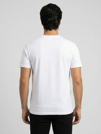 Men T-Shirt Graphic White Regular Fit