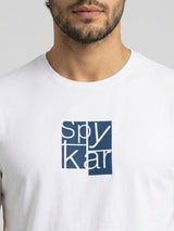 Men T-Shirt Graphic White Regular Fit