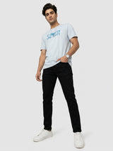 Men T-Shirt Graphic Grey Regular Fit