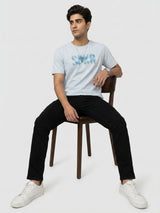 Men T-Shirt Graphic Grey Regular Fit