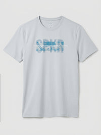 Men T-Shirt Graphic Grey Regular Fit
