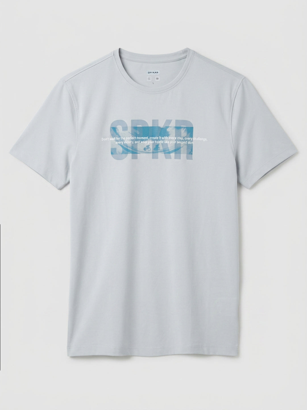 Men T-Shirt Graphic Grey Regular Fit