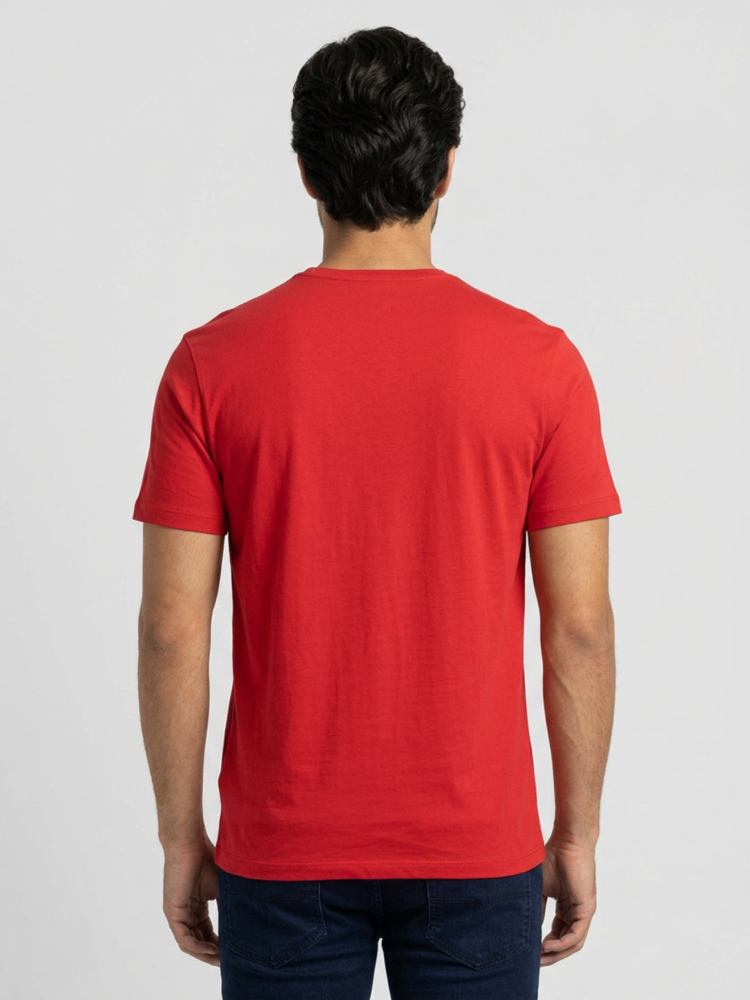 Men T-Shirt Graphic Red Regular Fit