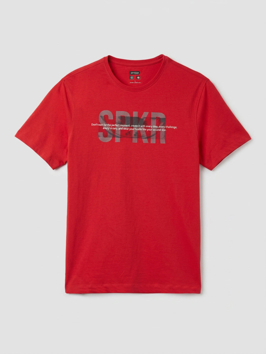 Men T-Shirt Graphic Red Regular Fit