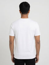 Men T-Shirt Graphic White Regular Fit