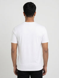 Men T-Shirt Graphic White Regular Fit