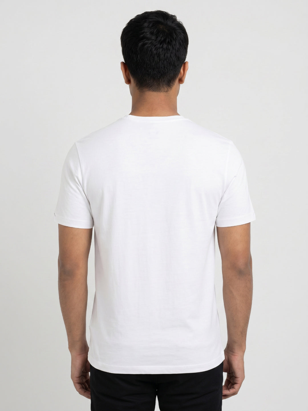 Men T-Shirt Graphic White Regular Fit