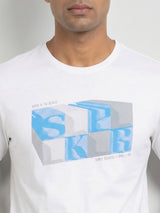 Men T-Shirt Graphic White Regular Fit