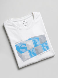Men T-Shirt Graphic White Regular Fit