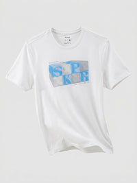 Men T-Shirt Graphic White Regular Fit