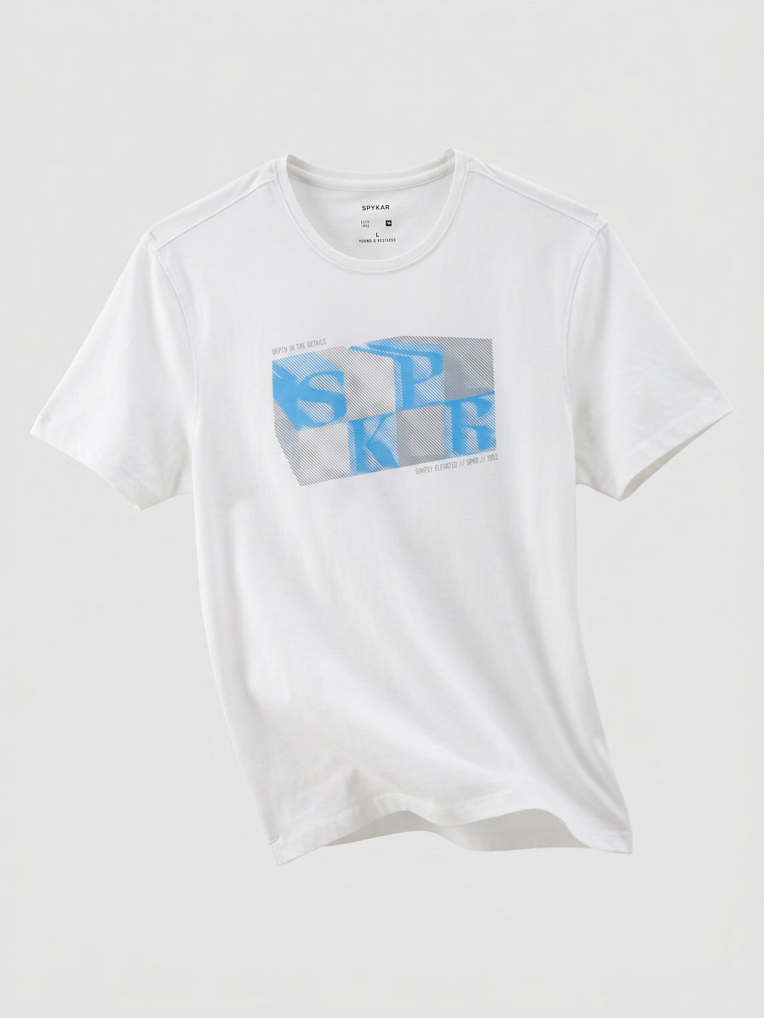 Men T-Shirt Graphic White Regular Fit