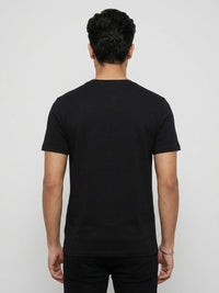 Men T-Shirt Graphic Black Regular Fit