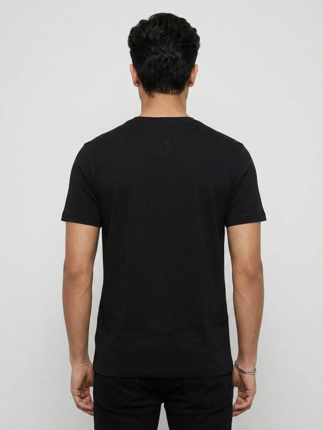 Men T-Shirt Graphic Black Regular Fit