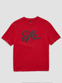 Men T-Shirt Graphic Red Regular Fit