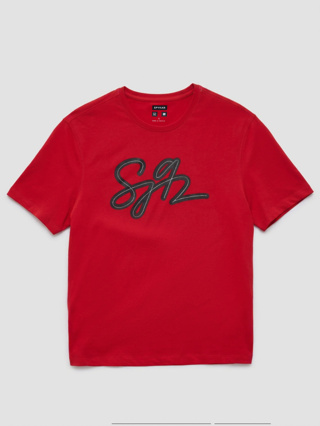 Men T-Shirt Graphic Red Regular Fit