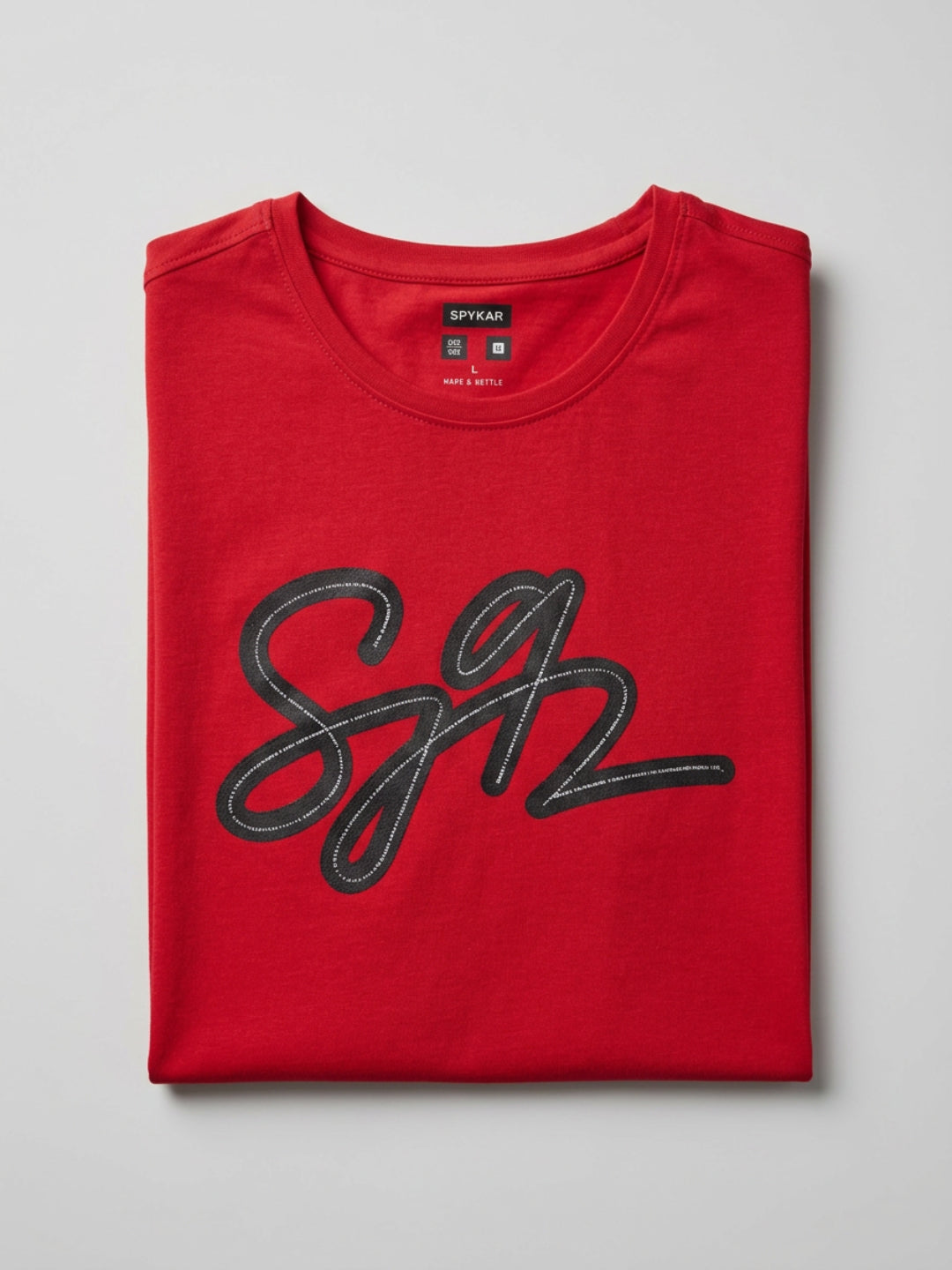 Men T-Shirt Graphic Red Regular Fit