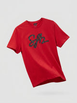 Men T-Shirt Graphic Red Regular Fit