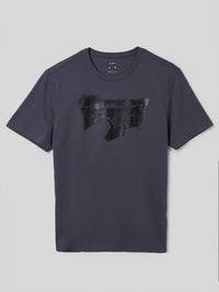 Men T-Shirt Graphic Grey Regular Fit