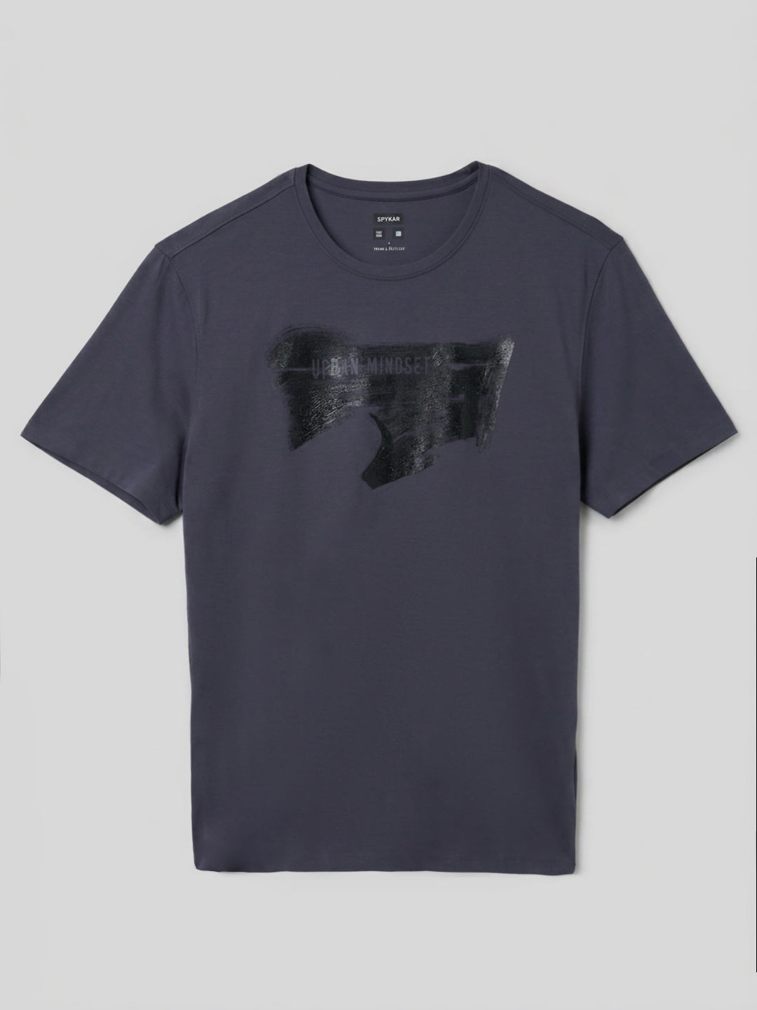 Men T-Shirt Graphic Grey Regular Fit