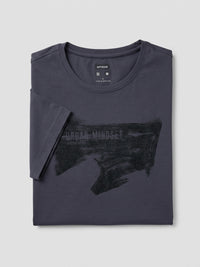 Men T-Shirt Graphic Grey Regular Fit