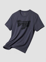 Men T-Shirt Graphic Grey Regular Fit