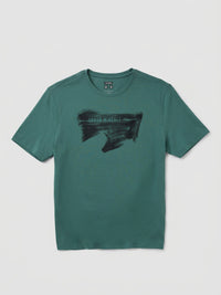 Men T-Shirt Graphic Green Regular Fit