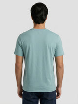 Men T-Shirt Graphic Green Regular Fit