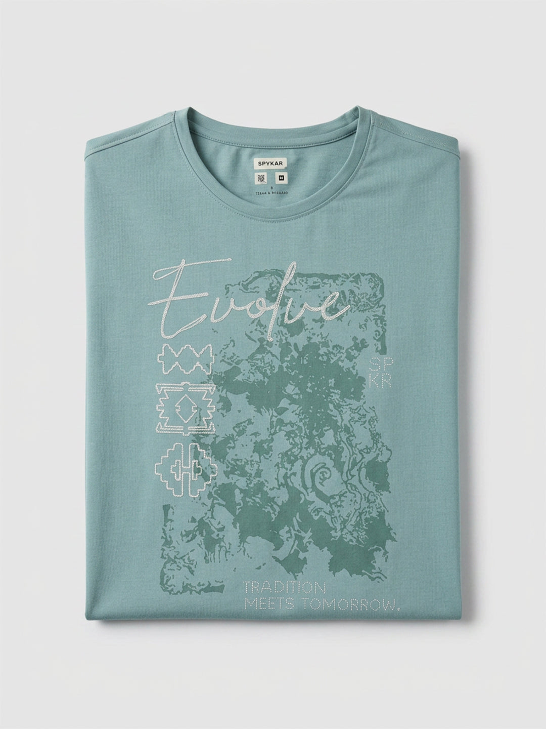 Men T-Shirt Graphic Green Regular Fit