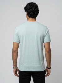 Men T-Shirt Graphic Green Regular Fit